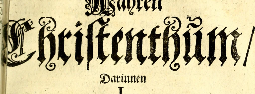 An illustration from Des weiland hocherleuchteten Theologi Herrn Johann Arndten General-Superintendentens des Fürstenthums Lüneburg sämtliche geistreiche Bücher Vom wahren Christenthum : beneben deroselben anhängigen Tractätlein von heilsamer Buss, hertzlicher Reue und Leid über die Sünde und wahrem Glauben, auch heiligem Leben und Wandel der rechten wahren Christen ... über alle bissherige Ausfertigungen auff das aller fleissigste übersehen mit nöthigen Anmerckungen aus dem sel. Herrn Luthero, Dorschæo, Varenio verwahret .., 1707, leaf 1230