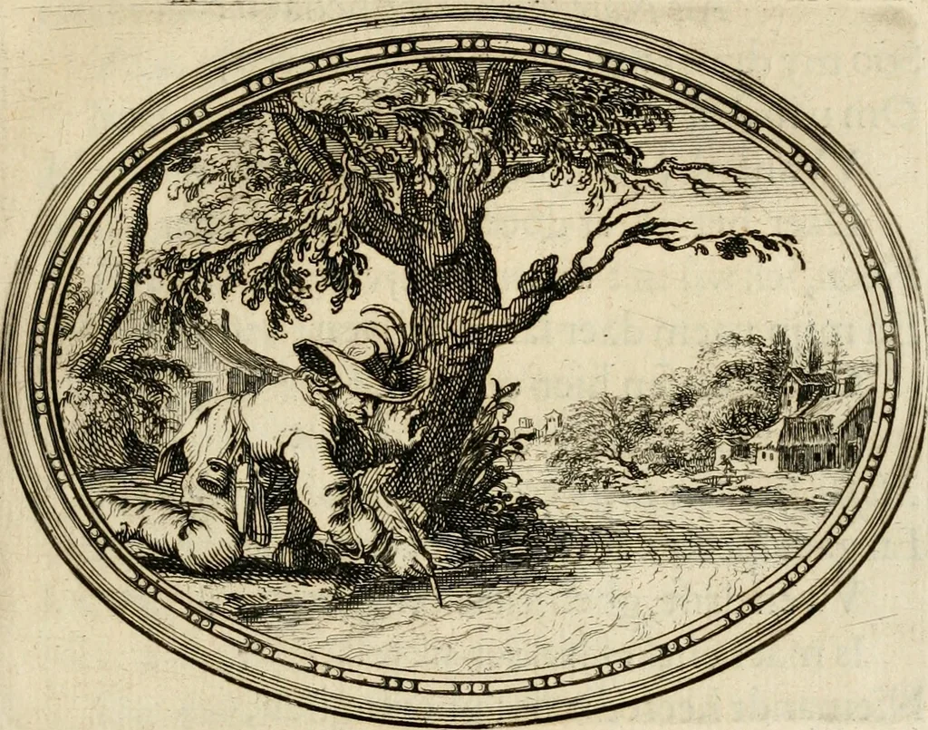An illustration from Des wereldts proef-steen, ofte, De ydelheydt door de waerheyd beschuldight ende overtuyght van valscheydt, 1643, leaf 156
