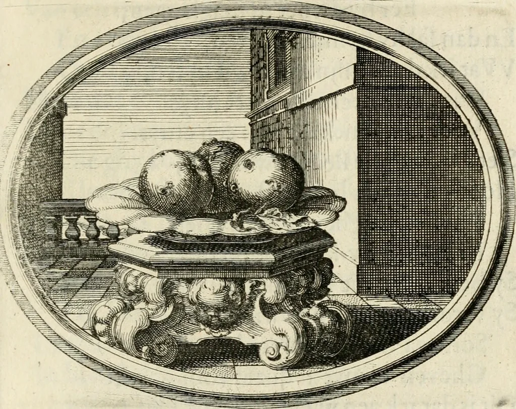 An illustration from Des wereldts proef-steen, ofte, De ydelheydt door de waerheyd beschuldight ende overtuyght van valscheydt, 1643, leaf 210