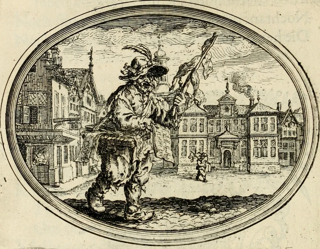 An illustration from Des wereldts proef-steen, ofte, De ydelheydt door de waerheyd beschuldight ende overtuyght van valscheydt, 1643, leaf 223