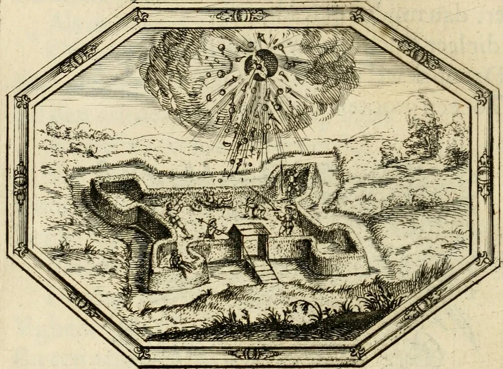 An illustration from Des wereldts proef-steen, ofte, De ydelheydt door de waerheyd beschuldight ende overtuyght van valscheydt, 1643, leaf 267