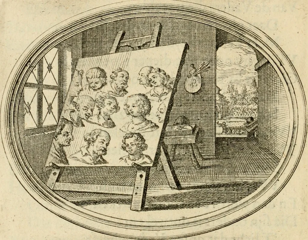 An illustration from Des wereldts proef-steen, ofte, De ydelheydt door de waerheyd beschuldight ende overtuyght van valscheydt, 1643, leaf 281