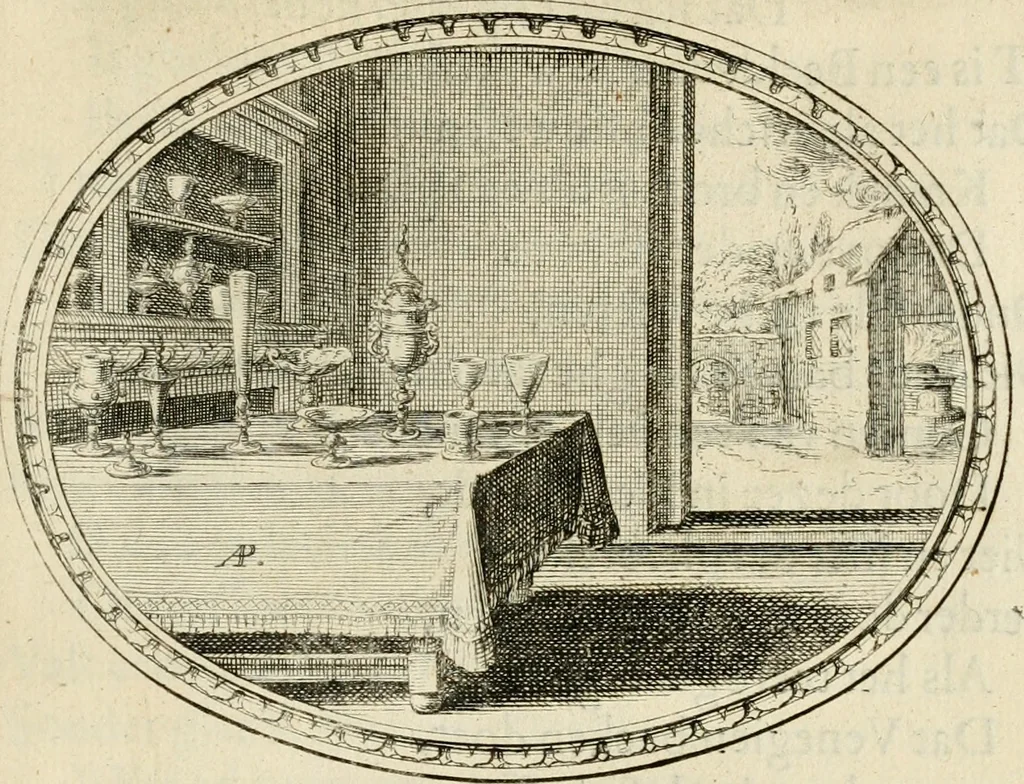 An illustration from Des wereldts proef-steen, ofte, De ydelheydt door de waerheyd beschuldight ende overtuyght van valscheydt, 1643, leaf 304
