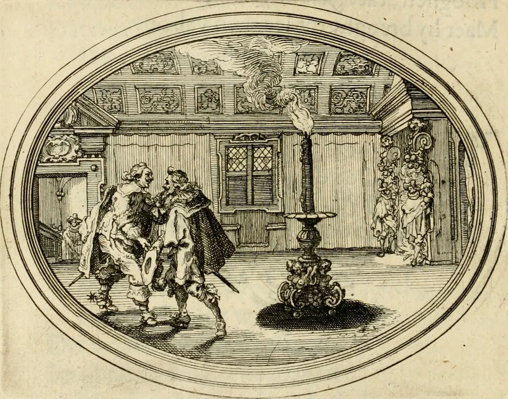 An illustration from Des wereldts proef-steen, ofte, De ydelheydt door de waerheyd beschuldight ende overtuyght van valscheydt, 1643, leaf 347