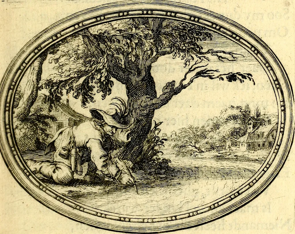 An illustration from Des wereldts proef-steen, ofte, De ydelheydt door de waerheyd beschuldight ende overtuyght van valscheydt, 1643, leaf 156