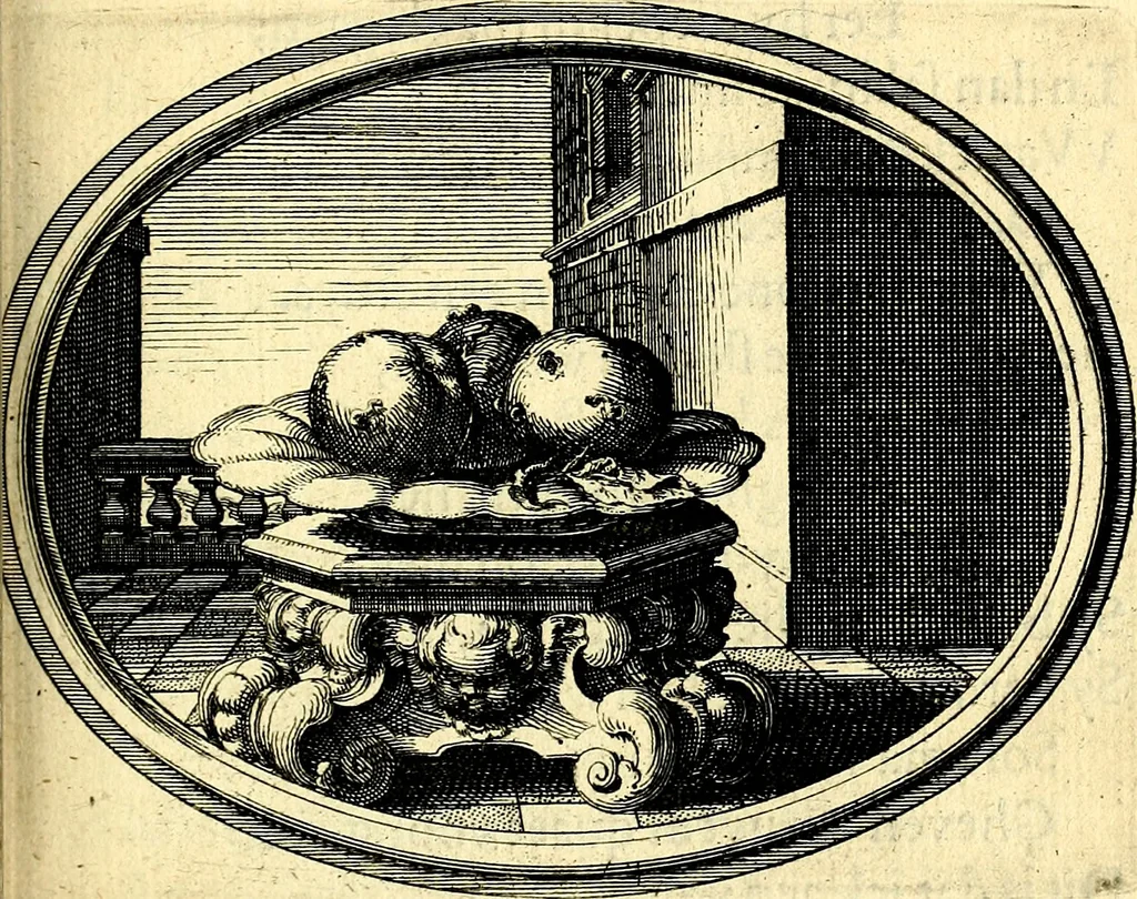 An illustration from Des wereldts proef-steen, ofte, De ydelheydt door de waerheyd beschuldight ende overtuyght van valscheydt, 1643, leaf 210