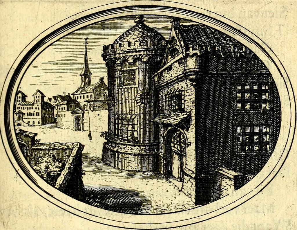An illustration from Des wereldts proef-steen, ofte, De ydelheydt door de waerheyd beschuldight ende overtuyght van valscheydt, 1643, leaf 238