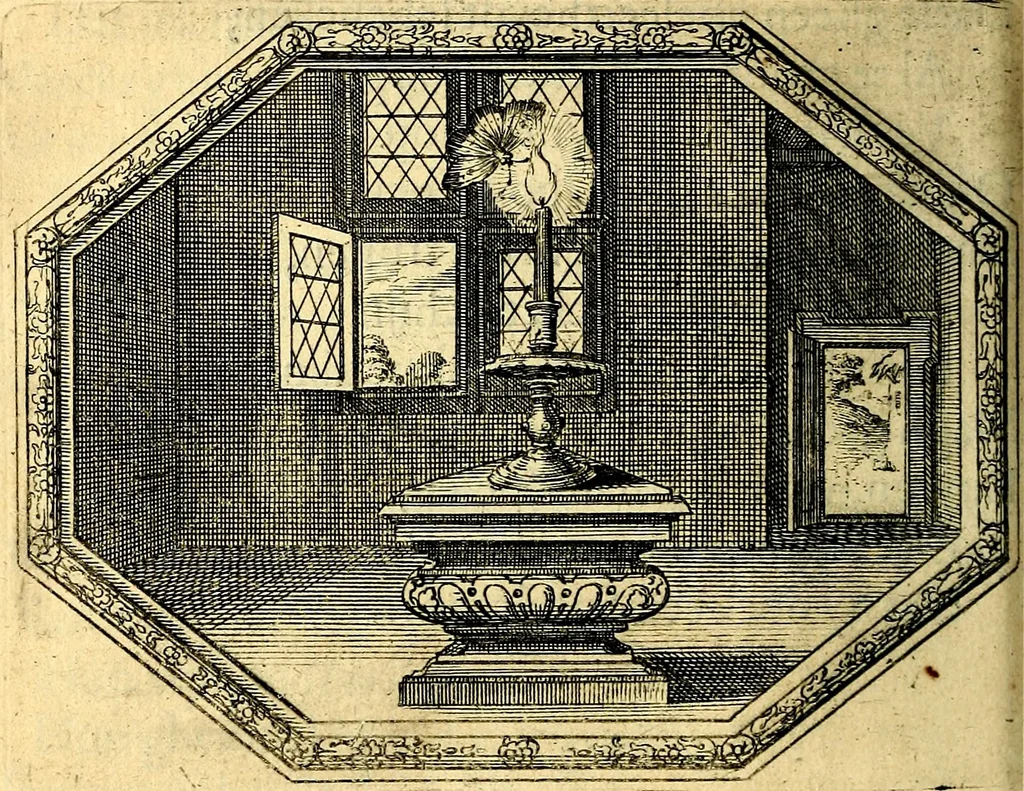 An illustration from Des wereldts proef-steen, ofte, De ydelheydt door de waerheyd beschuldight ende overtuyght van valscheydt, 1643, leaf 259