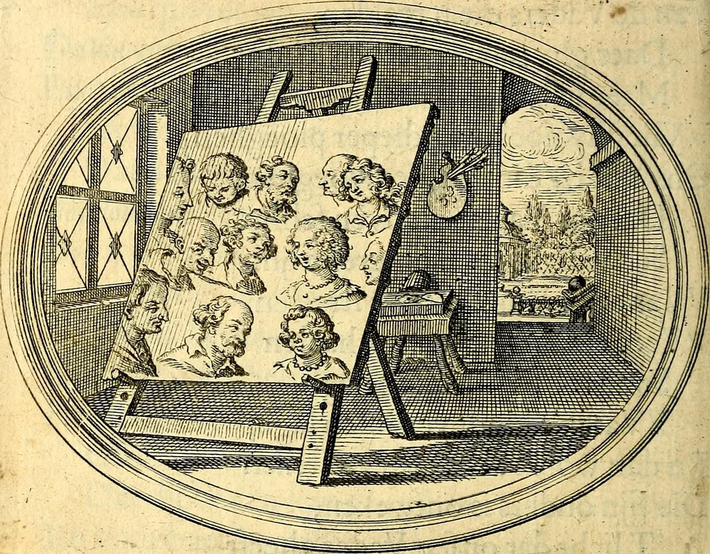 An illustration from Des wereldts proef-steen, ofte, De ydelheydt door de waerheyd beschuldight ende overtuyght van valscheydt, 1643, leaf 281