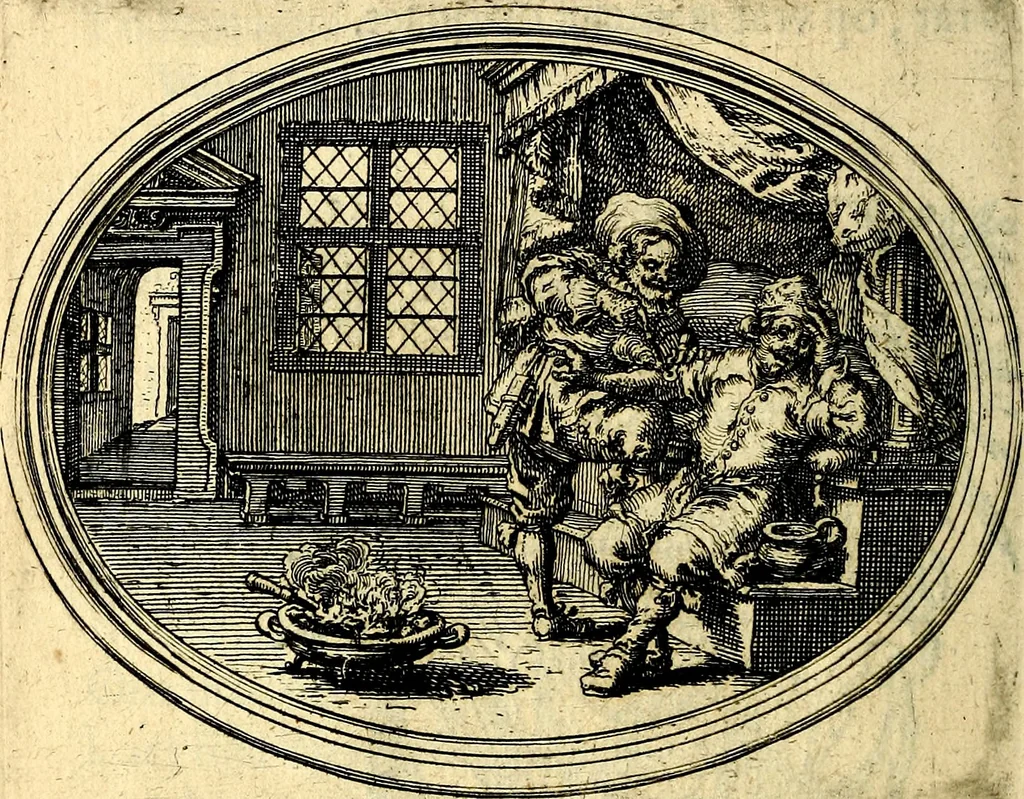 An illustration from Des wereldts proef-steen, ofte, De ydelheydt door de waerheyd beschuldight ende overtuyght van valscheydt, 1643, leaf 319