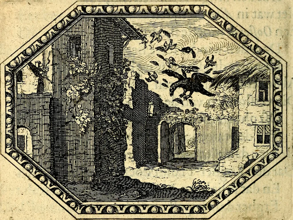 An illustration from Des wereldts proef-steen, ofte, De ydelheydt door de waerheyd beschuldight ende overtuyght van valscheydt, 1643, leaf 365