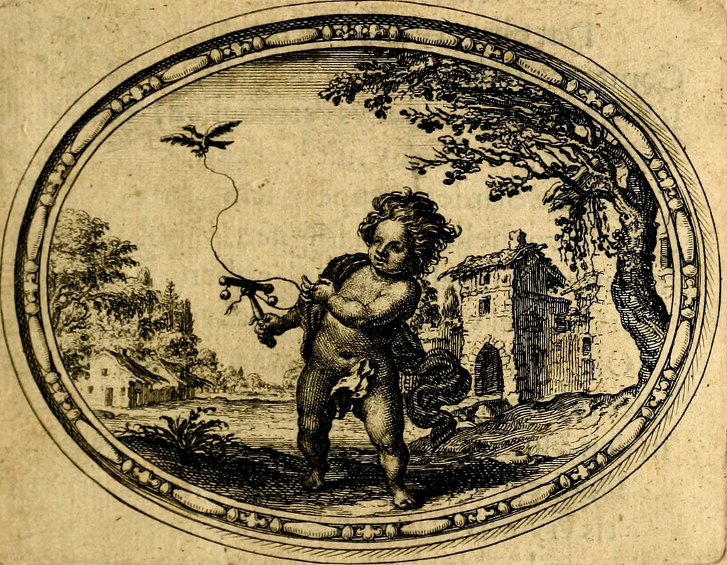An illustration from Des wereldts proef-steen, ofte, De ydelheydt door de waerheyd beschuldight ende overtuyght van valscheydt, 1643, leaf 90