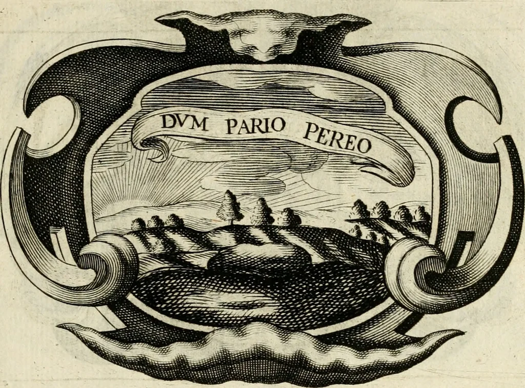 An illustration from De symbolis heroicis libri IX, 1634, leaf 150
