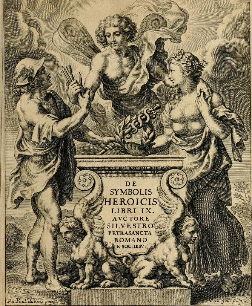 An illustration from De symbolis heroicis libri IX, 1634, leaf 8