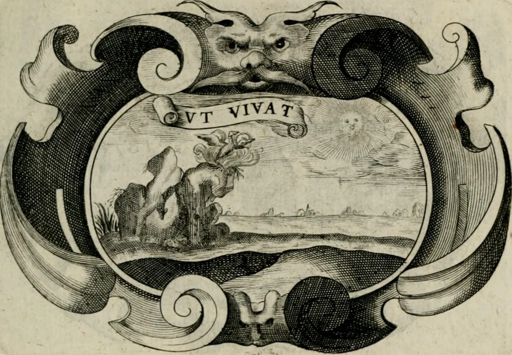 An illustration from De symbolis heroicis, libri IX, 1634, leaf 102