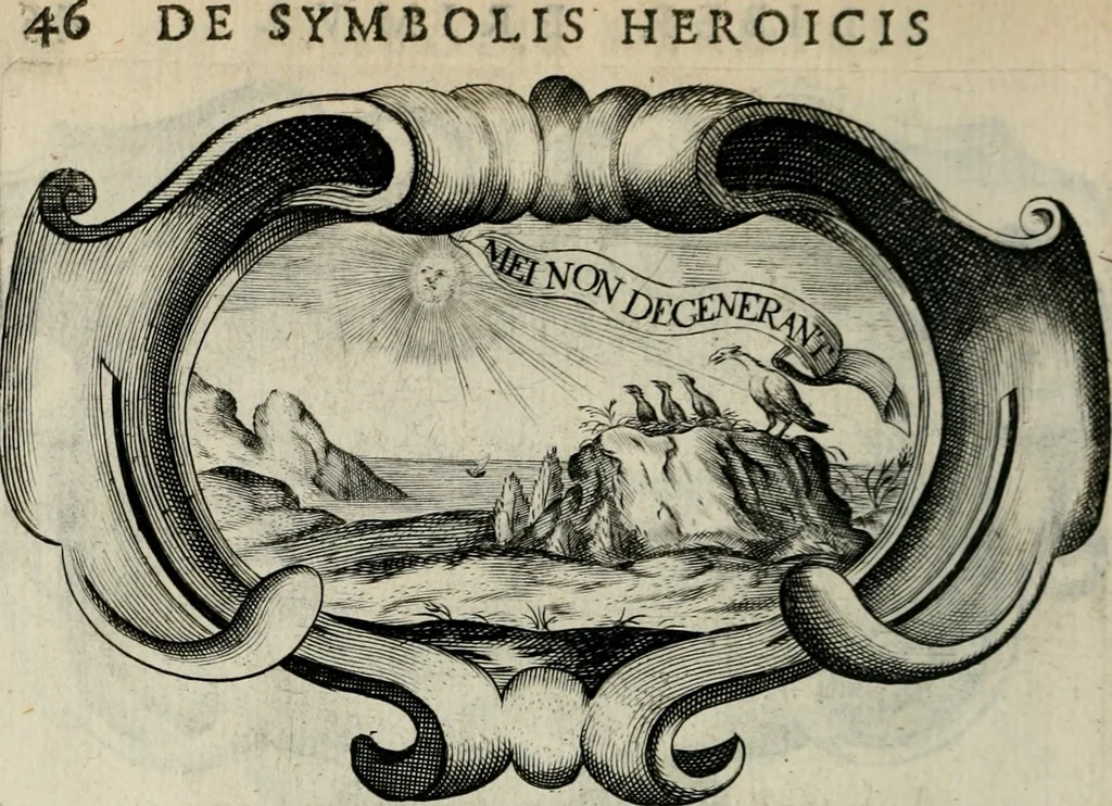 An illustration from De symbolis heroicis, libri IX, 1634, leaf 131