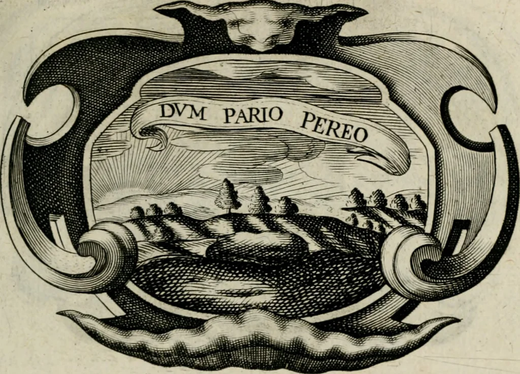 An illustration from De symbolis heroicis, libri IX, 1634, leaf 150