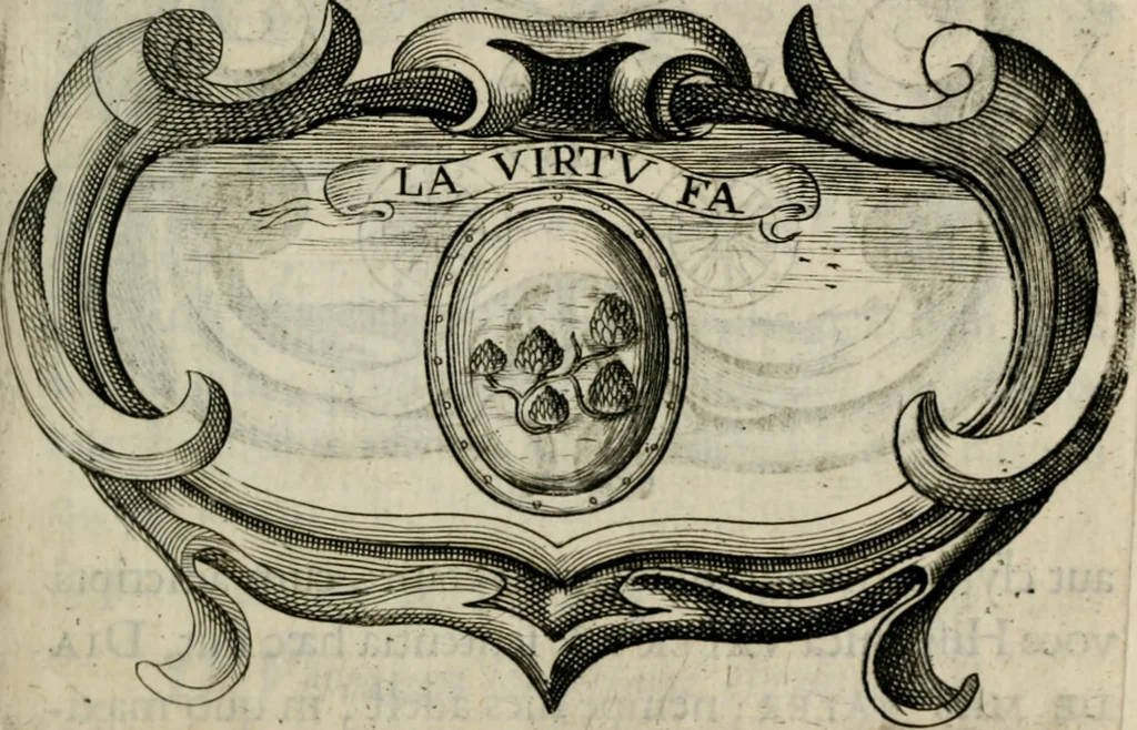 An illustration from De symbolis heroicis, libri IX, 1634, leaf 218