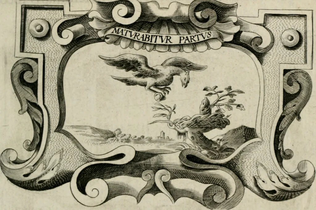 An illustration from De symbolis heroicis, libri IX, 1634, leaf 414