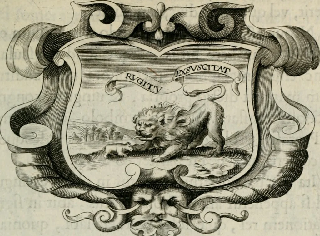 An illustration from De symbolis heroicis, libri IX, 1634, leaf 464