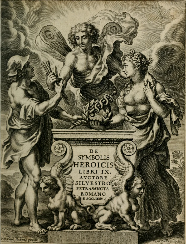 An illustration from De symbolis heroicis, libri IX, 1634, leaf 6
