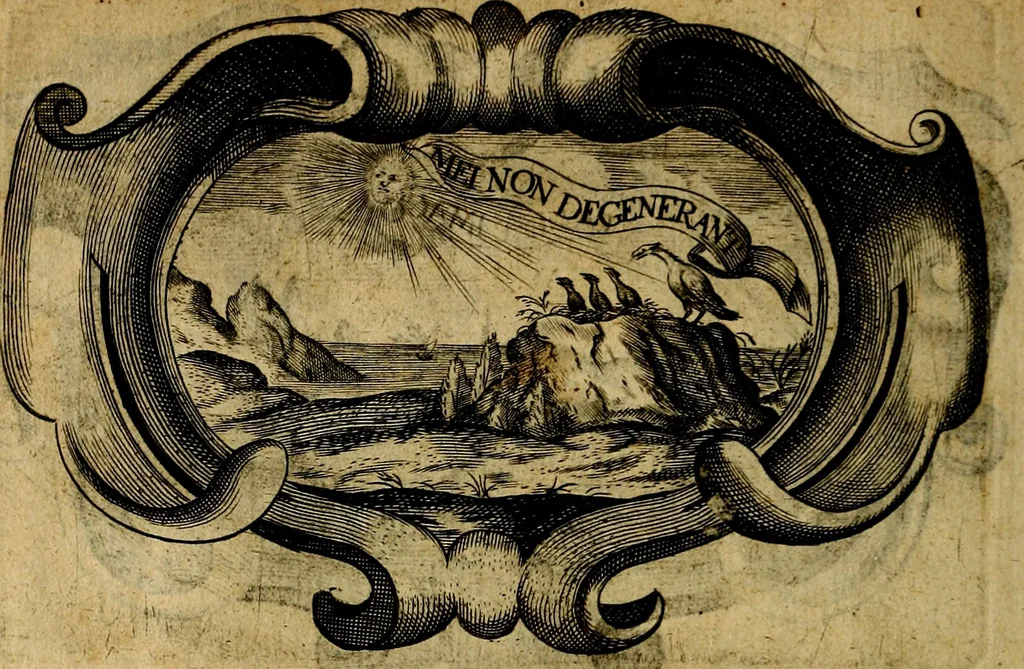 An illustration from De symbolis heroicis, libri IX, 1634, leaf 129