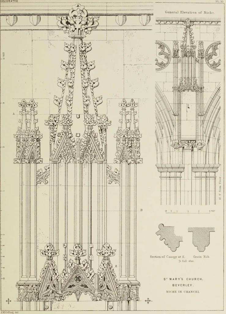 An illustration from Details of Gothic architecture, 1890, leaf 169