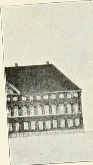 An illustration from Det danske slot, kongens, rigets, rettens, folkets : om projekterne til Kristiansborgs genopførelse, 1905, leaf 31