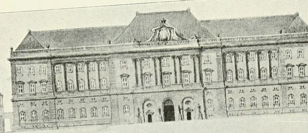 An illustration from Det danske slot, kongens, rigets, rettens, folkets : om projekterne til Kristiansborgs genopførelse, 1905, leaf 31