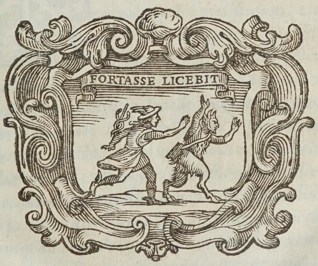 An illustration from De terra vnico centro motvs singularum caeli particularum disputationes, 1640, leaf 5