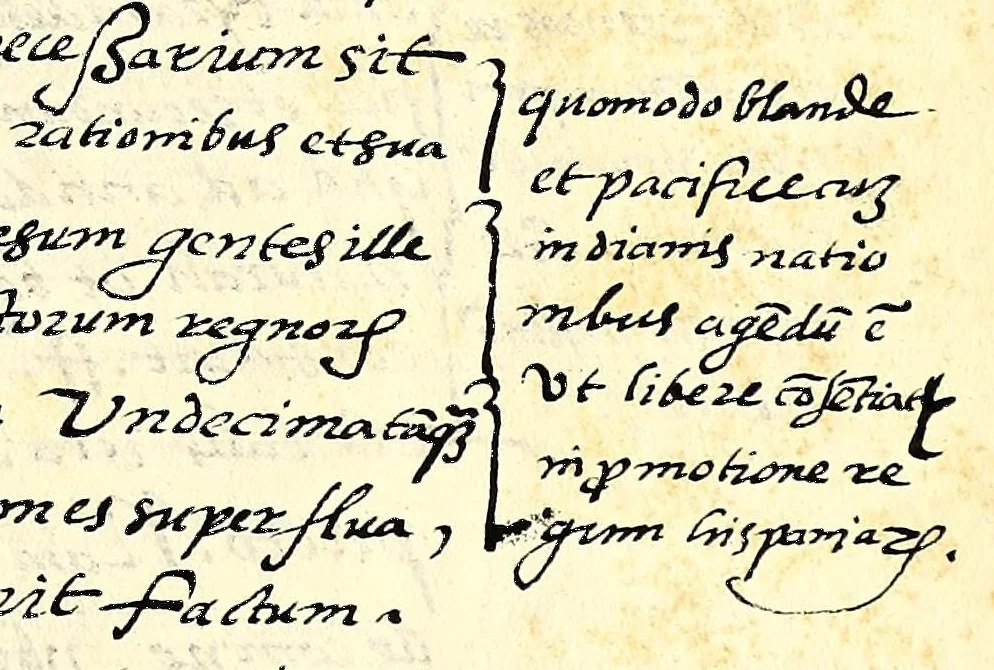 An illustration from [De thesauris, Doce dudas, Casas' last memorial to the Consejo de Indias, and Selections of Casas' last will and testament], 1566, leaf 147