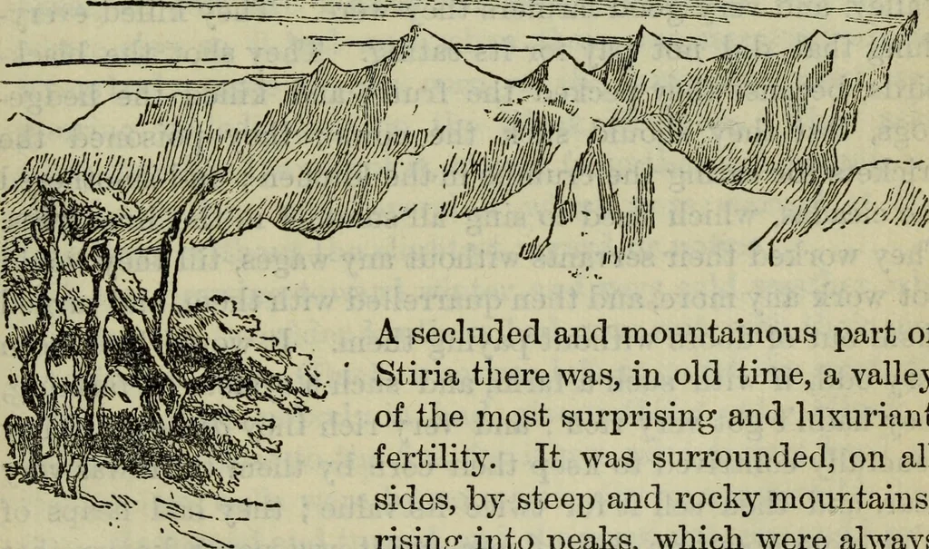 An illustration from Deucalion ; also, The King of the golden river ; The eagle's nest ; Arrows of the chace, 1890, leaf 278