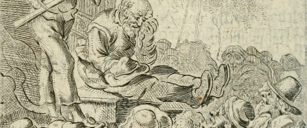 An illustration from Deugden-spoor; in de on-deughden des werelts aff-gebeeldt, 1645, leaf 115