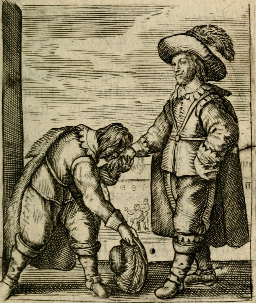 An illustration from Deugden-spoor; in de on-deughden des werelts aff-gebeeldt, 1645, leaf 168