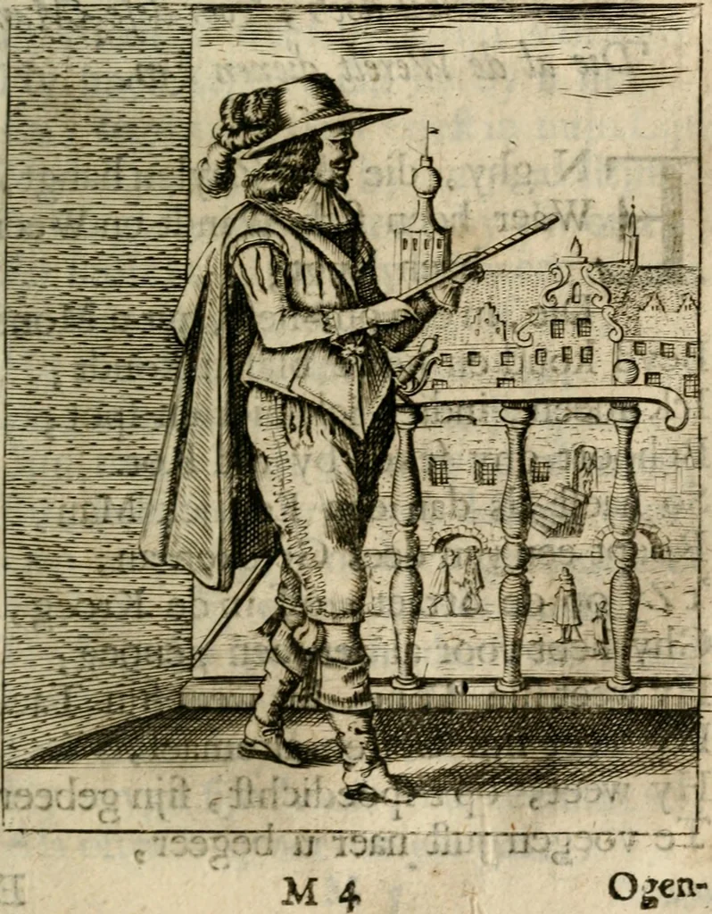 An illustration from Deugden-spoor; in de on-deughden des werelts aff-gebeeldt, 1645, leaf 186