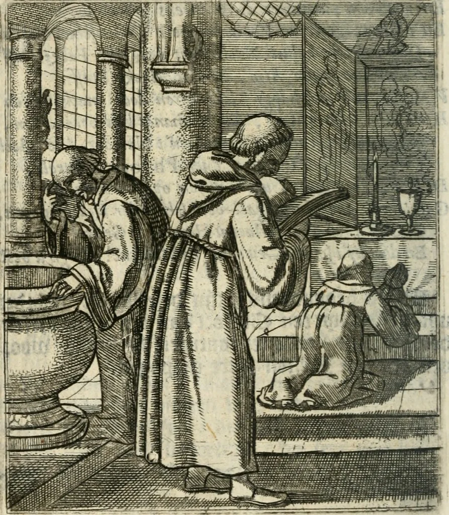 An illustration from Deugden-spoor; in de on-deughden des werelts aff-gebeeldt, 1645, leaf 349