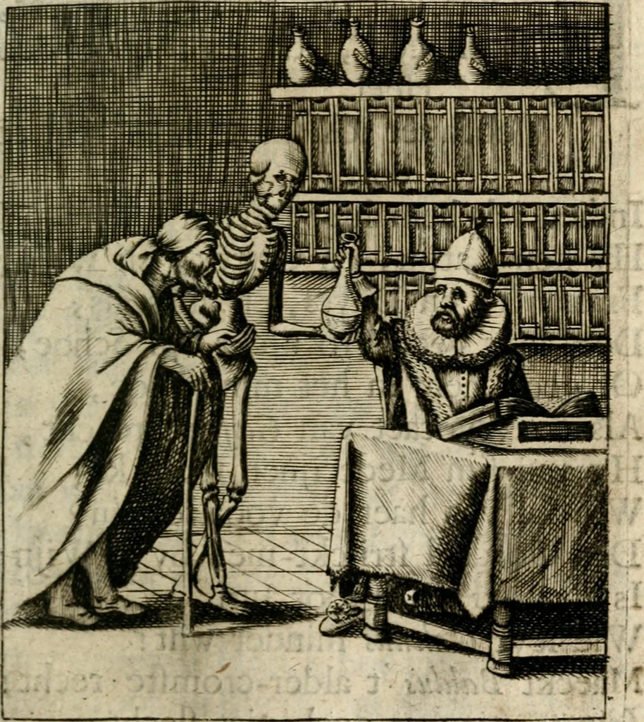 An illustration from Deugden-spoor; in de on-deughden des werelts aff-gebeeldt, 1645, leaf 96