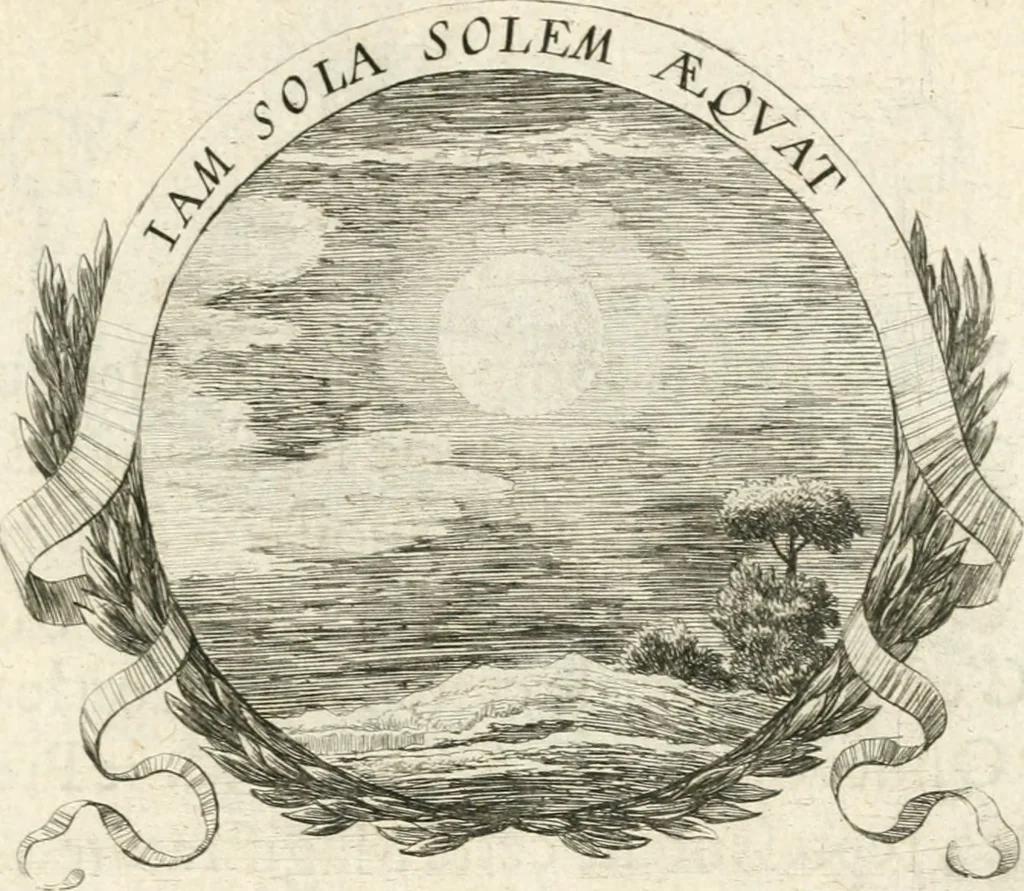 An illustration from Deuises heroiques et morales, 1649, leaf 14