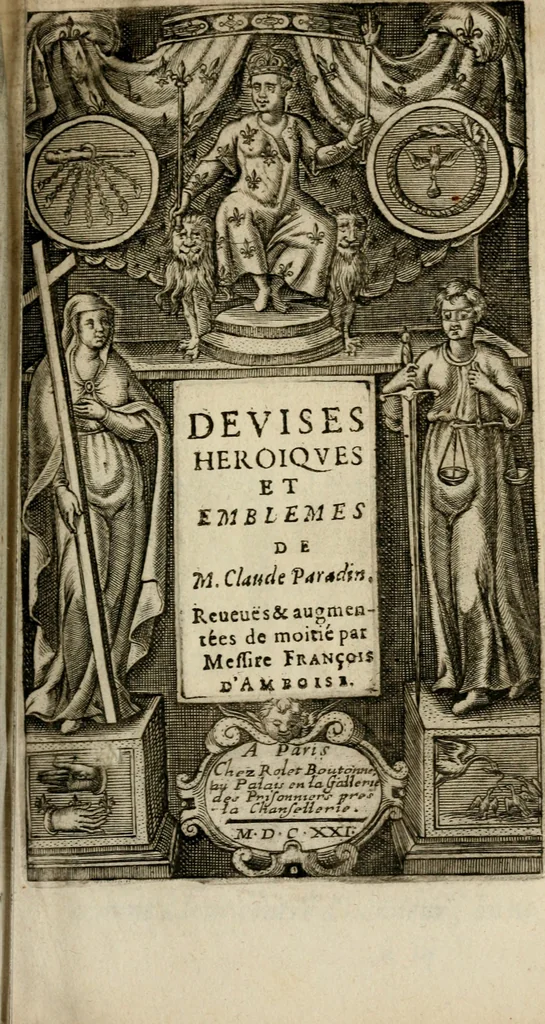 An illustration from Deuises heroiques et emblemes, 1621, leaf 6