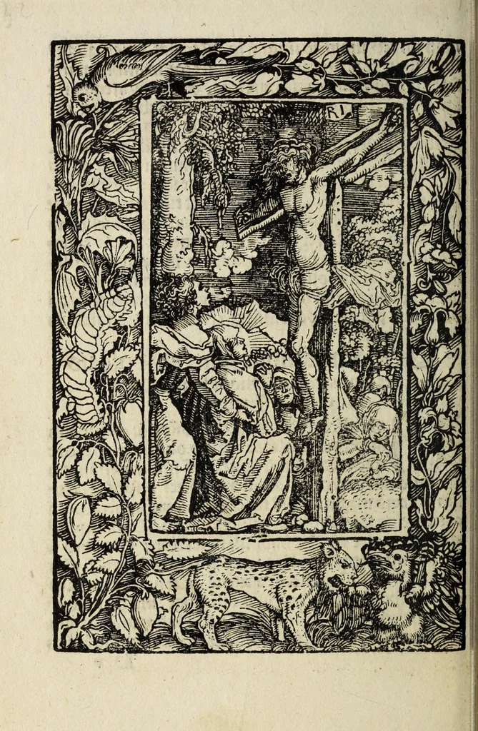 An illustration from Deuotissime meditationes de vita beneficiis et passio[n]e saluatoris Iesu Chr[ist]i cu[m] gratiaru[m] actione, 1520, leaf 132