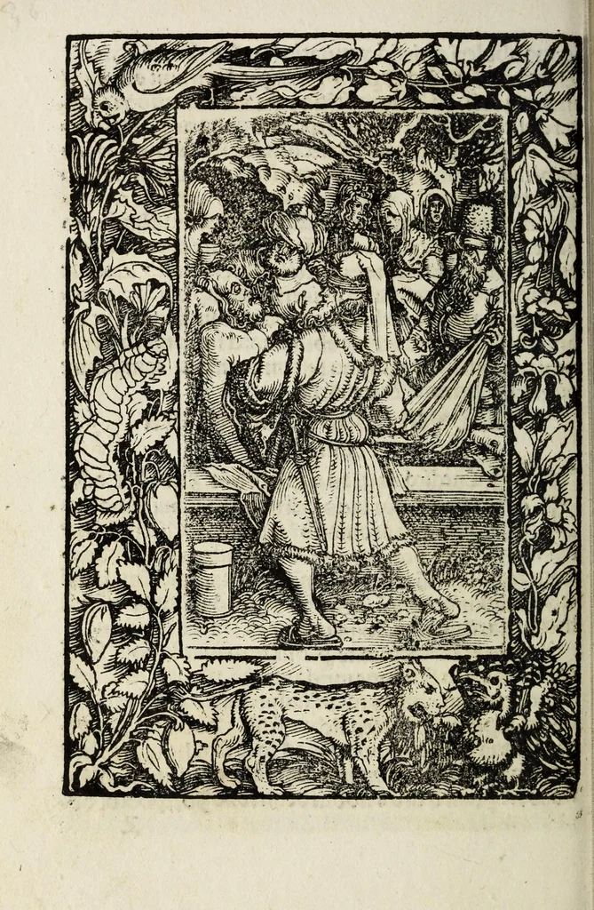 An illustration from Deuotissime meditationes de vita beneficiis et passio[n]e saluatoris Iesu Chr[ist]i cu[m] gratiaru[m] actione, 1520, leaf 174