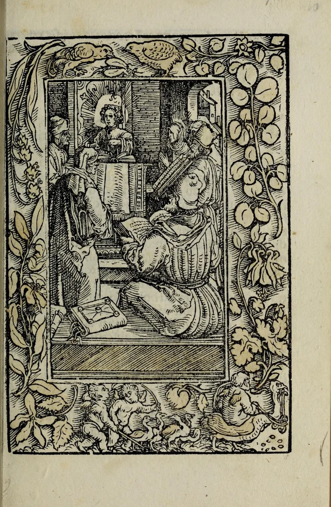 An illustration from Deuotissime meditationes de vita beneficiis et passio[n]e saluatoris Iesu Chr[ist]i cu[m] gratiaru[m] actione, 1520, leaf 39