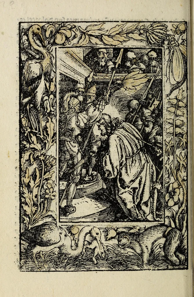 An illustration from Deuotissime meditationes de vita beneficiis et passio[n]e saluatoris Iesu Chr[ist]i cu[m] gratiaru[m] actione, 1520, leaf 68