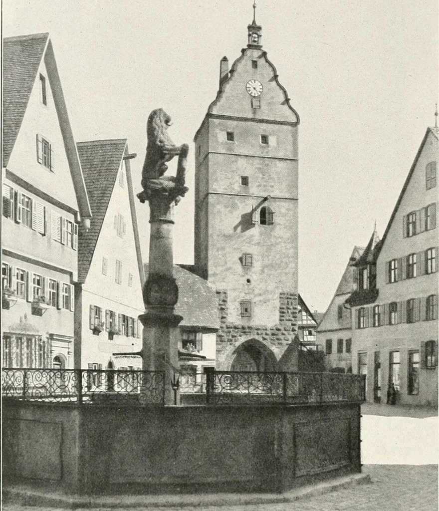 An illustration from Deutsche Baukunst des Mittelalters und der Renaissance : Old German architecture: Ancienne architecture Allemande, 1920, leaf 103