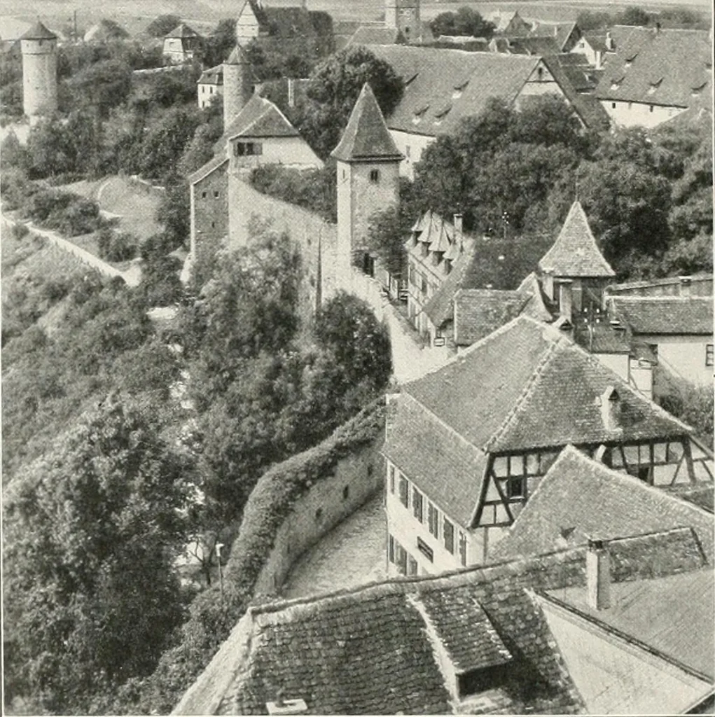 An illustration from Deutsche Baukunst des Mittelalters und der Renaissance : Old German architecture: Ancienne architecture Allemande, 1920, leaf 111