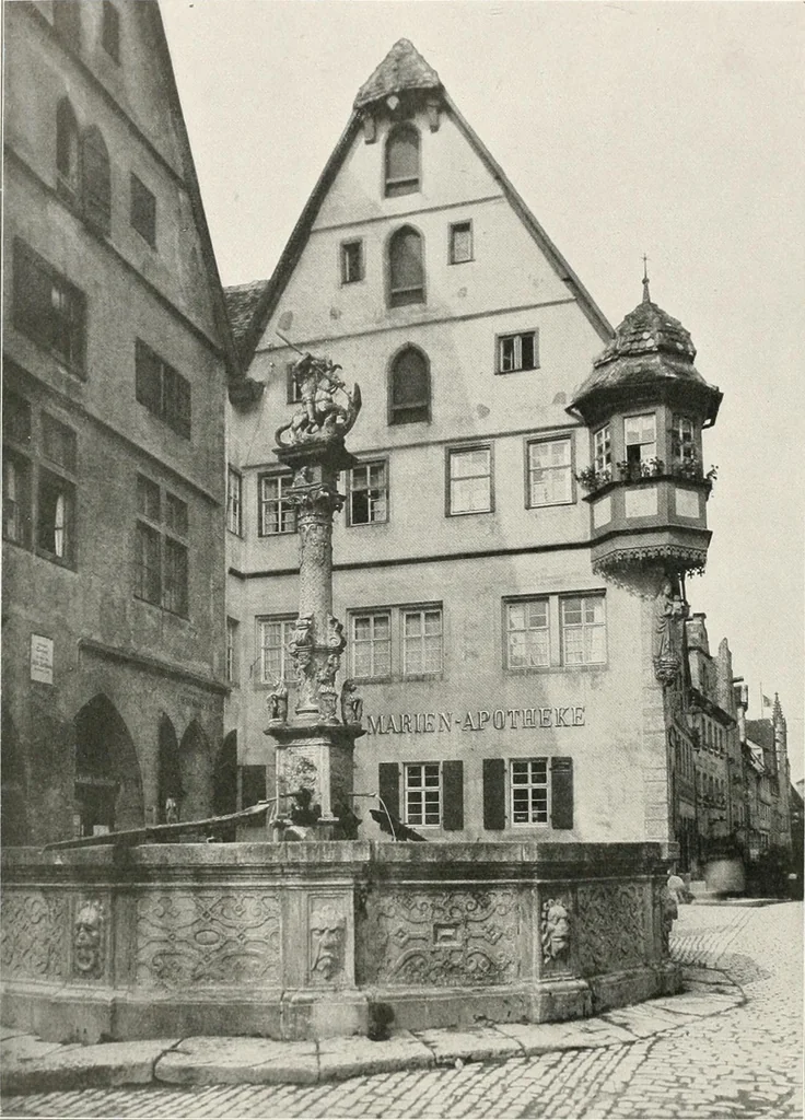 An illustration from Deutsche Baukunst des Mittelalters und der Renaissance : Old German architecture: Ancienne architecture Allemande, 1920, leaf 115