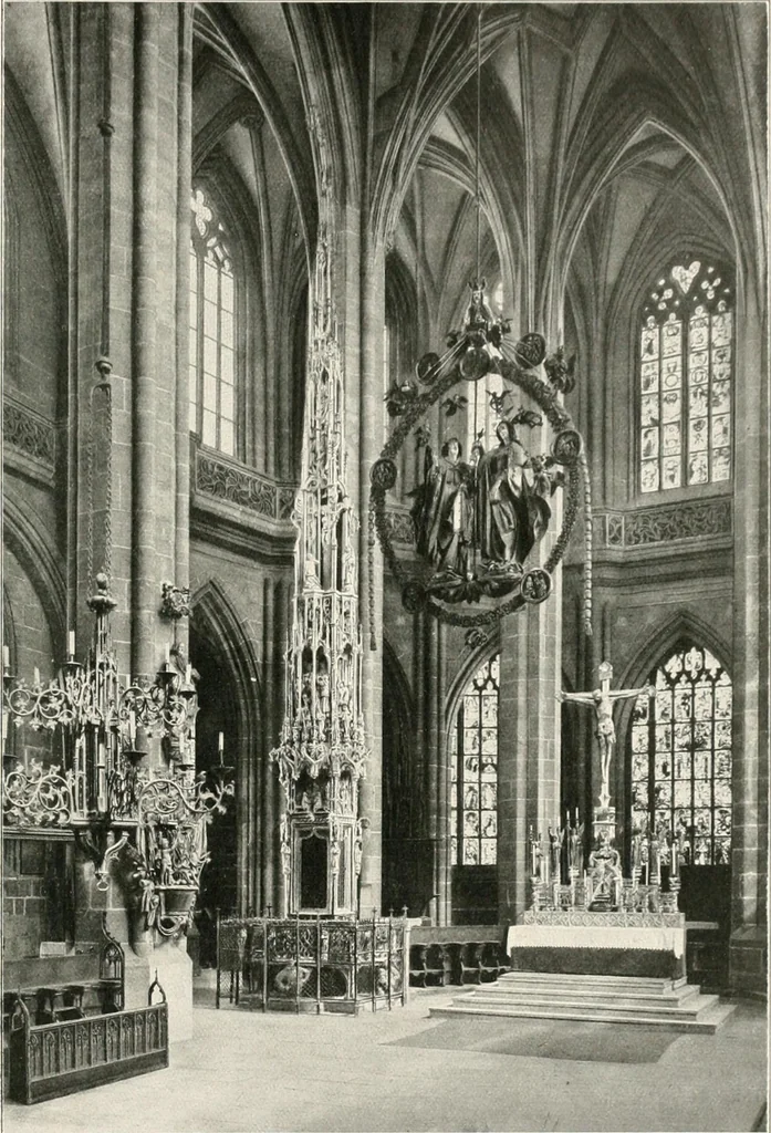 An illustration from Deutsche Baukunst des Mittelalters und der Renaissance : Old German architecture: Ancienne architecture Allemande, 1920, leaf 118