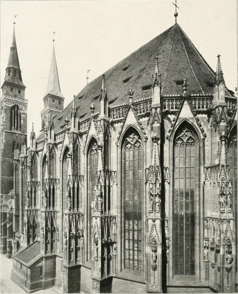 An illustration from Deutsche Baukunst des Mittelalters und der Renaissance : Old German architecture: Ancienne architecture Allemande, 1920, leaf 119