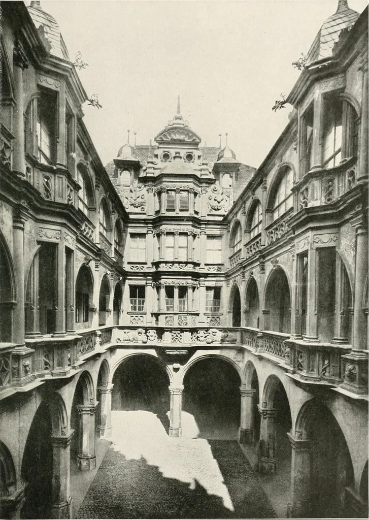 An illustration from Deutsche Baukunst des Mittelalters und der Renaissance : Old German architecture: Ancienne architecture Allemande, 1920, leaf 122