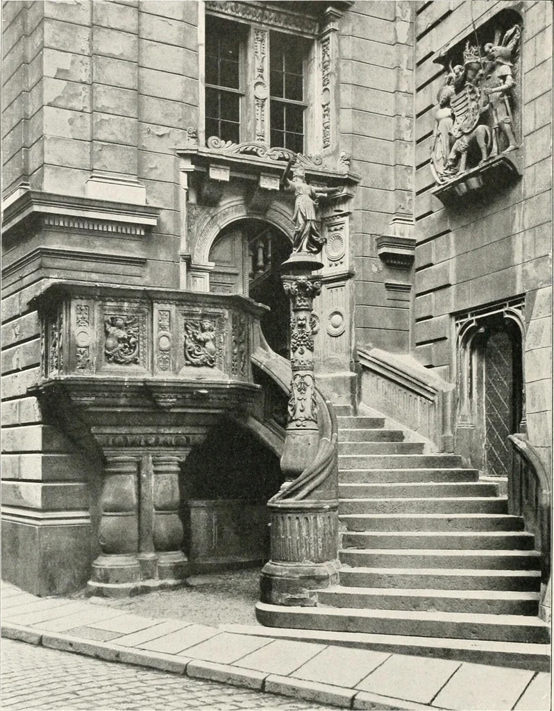 An illustration from Deutsche Baukunst des Mittelalters und der Renaissance : Old German architecture: Ancienne architecture Allemande, 1920, leaf 135